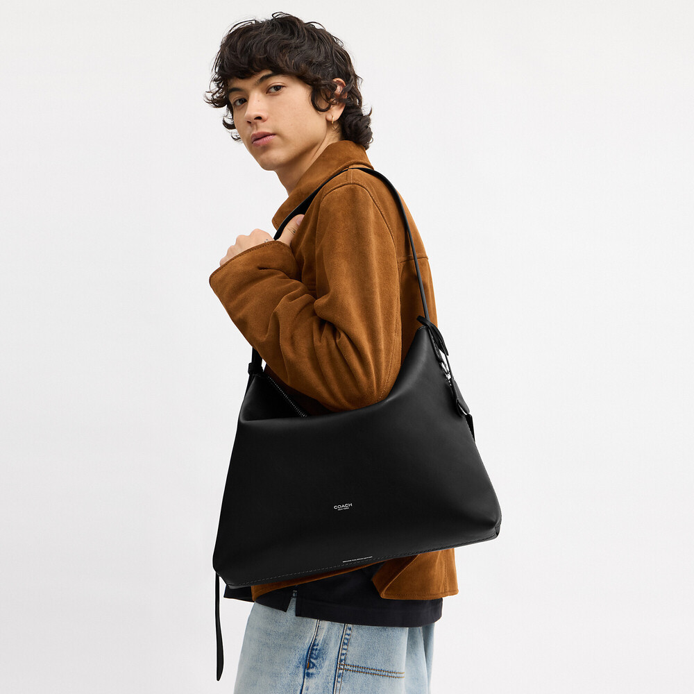Coach Black Leather Mott 38 Messenger Shoulder Bag - Picture 2 of 8